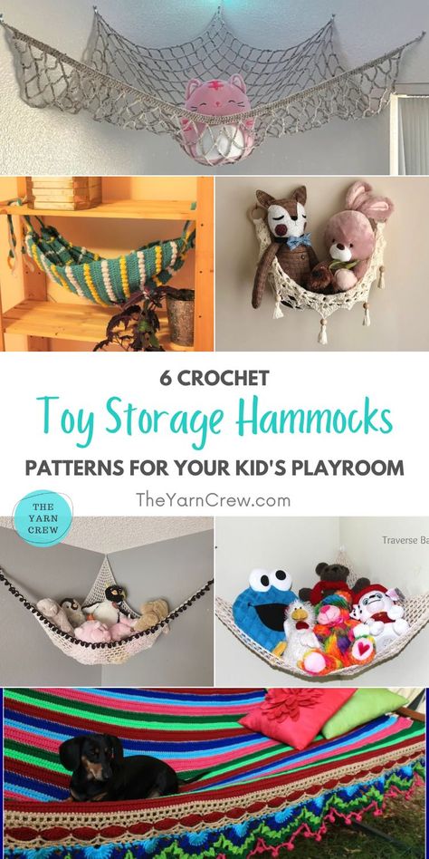 Crochet Toy Storage, Stuffed Animal Storage Diy, Toy Storage Hammock, Storage Hammock, Stuffed Animal Net, Stuffed Animal Holder, Crochet Hammock, Stuffed Animal Hammock, Toy Net