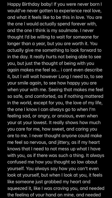 Never Loved Me Quotes, Boyfriend Cute Quotes, Never Loved Me, Happy Birthday Paragraph, Paragraph For Boyfriend, Love Text To Boyfriend, Happy Birthday Boyfriend Quotes, Happy Birthday Quotes For Him, You Never Loved Me