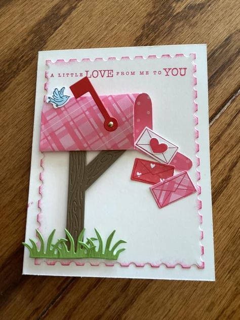 Stampin Up Mailbox Cards, Stampin Up Sending Love Cards, Stampin Up Sending Love, Mailbox Card, Stampin Up Sending, Card Mailbox, Valentine Card Crafts, Valentine Mailbox, Easter Cards Handmade