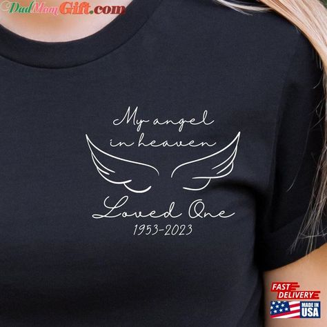 Mom In Heaven Shirt Loving Memory Of Tshirt Memorial Gift Rip T Rest Peace Tee Remembering Loved Ones Mothers Day T-Shirt Classic Check more at https://dadmomgift.com/product/mom-in-heaven-shirt-loving-memory-of-tshirt-memorial-gift-rip-t-rest-peace-tee-remembering-loved-ones-mothers-day-t-shirt-classic/ In Memory Shirts Design, In Loving Memory T Shirts Ideas, In Loving Memory Shirts Ideas, Rest In Peace Shirts Ideas, Memorial Tshirt Ideas, Memorial Shirts In Loving Memory, Memorial Shirt Ideas, Rip Shirts, Memorial Shirts