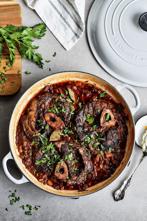 Decadent Beef Shank Osso Buco Braised Beef Shanks, Osso Bucco Recipe, Beef Shank Recipe, Beef Shanks, Osso Buco Recipe, Barbecue Chicken Pizza, Barbecue Chicken Recipe, Osso Bucco, Beef Shank