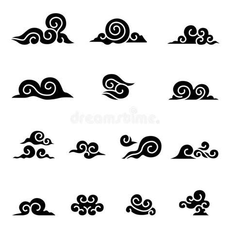 Abstract Cloud , Chinese Cloud , Curl cloud , Cloud icon set stock illustration Geometric Clouds, Cloud Logo Design, Cloud Symbol, Chinese Clouds, Chinese Tea Room, Cloud Logo, Abstract Art Blue, Cloud Decoration, Graphic Design Is My Passion