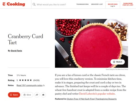 Cranberry Curd Tart Recipe - NYT Cooking Cranberry Curd Tart Nytimes, Nyt Cranberry Curd Tart, Cranberry Curd Tart Recipe, Cranberry Tart Recipe, Cranberry Curd Tart, Thanksgiving Grocery List, Cranberry Curd, Curd Tart, Cranberry Tart