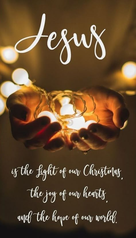 Jesus is the Light of our Christmas, the joy of our hearts, and the hope of our Lord. Have complete faith in our Lord. Religious Christmas Quotes, Christmas Quotes Images, Christmas Quotes Jesus, Jesus Is The Light, Christmas Spread, Christmas Scripture, Christmas Bible Verses, Now Quotes, Quotes Jesus