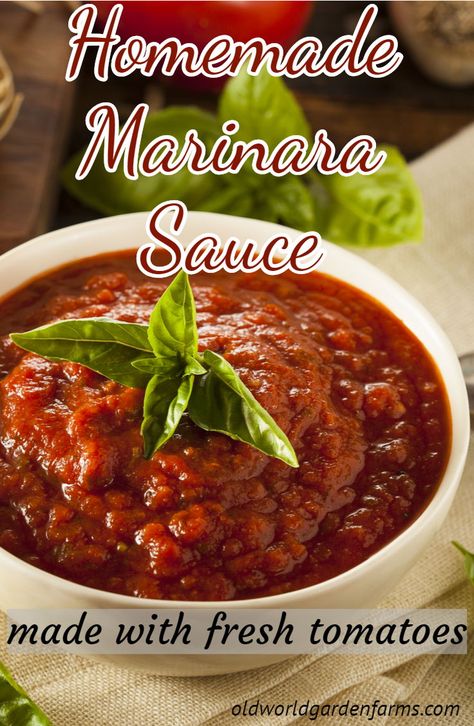 Fresh Tomato Marinara Sauce, Using Fresh Tomatoes, Homemade Marinara Sauce, Marinara Sauce Recipe, Fresh Tomato Recipes, Pasta Sauce Homemade, Homemade Spaghetti Sauce, Fresh Tomato Sauce, Marinara Sauce Homemade