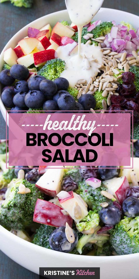 Salad Taco, Salad Macaroni, Healthy Broccoli Salad, Salad Kale, Healthy Broccoli, Broccoli Salad Recipe, Fresh Salad Recipes, Healthy Summer Recipes, Best Salad Recipes