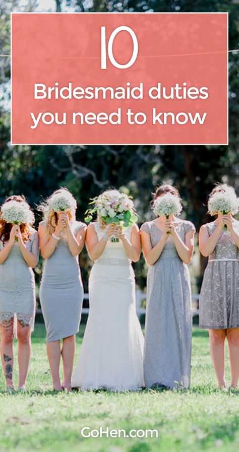 Here at GoHen, we've come up with the definitive bridesmaid duties checklist, so you know exactly what's expected of you.  #bridesmaidduties #bridesmaid #bridesmaiddutieschecklist #bridesmaiddutiesideas #bridesmaiddutyideas #wedding #weddingideas #maidofhonour #weddinginspiration Bridesmaids Duties Wedding Day, Jobs For Bridesmaids Day Of, Bridesmaid Duties Checklist, Bridesmaid Checklist, Engagement Advice, Zelda Wedding, 2nd Wedding Dresses, Bridesmaid Duties, Bridesmaids Groomsmen