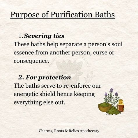 The difference between a regular bath and a spiritual bath is the intention that goes into it. Whether or not you have an impressive collection of herbs, you can still maintain good spiritual hygiene by cleansing your energetic field as often as needed. I'd like to create a series specifically for purification baths that goes into the specific herbs used for various intentions, how to set yourself up mentally and emotionally for the cleansing ritual and what to do with the ritual remnants. ...