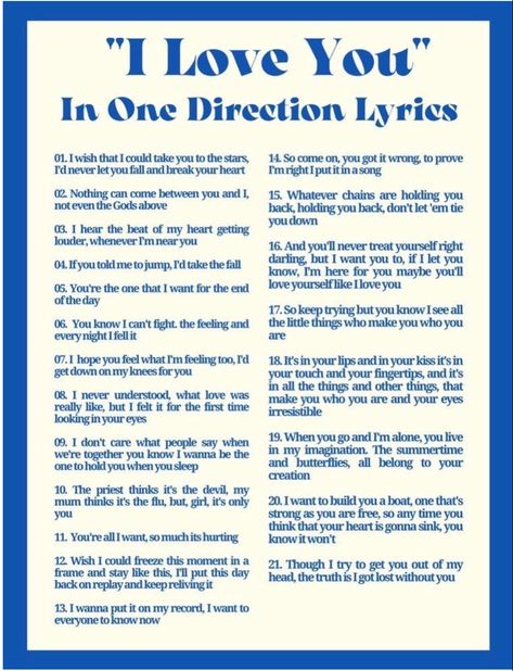 Meaningful 1d Lyrics, One Direction Love Quotes, Loved You First One Direction, I Love You In One Direction Lyrics, One Direction Posters Wall, I Love You In Lyrics, One Direction Bracelet Ideas, One Direction Song Quotes, Song Lyrics For Him