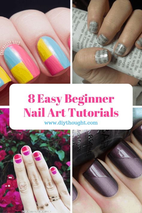 Easy Diy Nail Art For Beginners, Easy Beginner Nail Art, Beginner Nail Art, Glitter Fade Nails, Polka Dot Nail Art, Spring Break Nails, Nail Tutorial Videos, Nail Art Diy Easy, Nail Art Tutorials