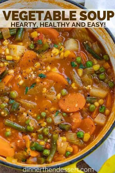 Healthy Soup In Crockpot, Vegitaren Recipes Crockpot, Veggie Barley Soup Recipes, Carrot And Potatoes Recipes, High Colestral Diet Recipes, Freezer Vegetable Soup, Carrots Celery Potatoes, Vegetable Soup With White Beans, Best Ever Vegetable Soup