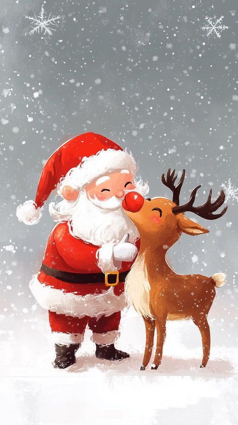 Christmas Wallpaper Santa, Christmas Baby Photoshoot Ideas, Christmas Baby Photoshoot, Santa With Reindeer, Christmas Activities For Families, Christmas Wallpaper Free, Santa Claus Images, Baby Photoshoot Ideas, Merry Christmas Wallpaper