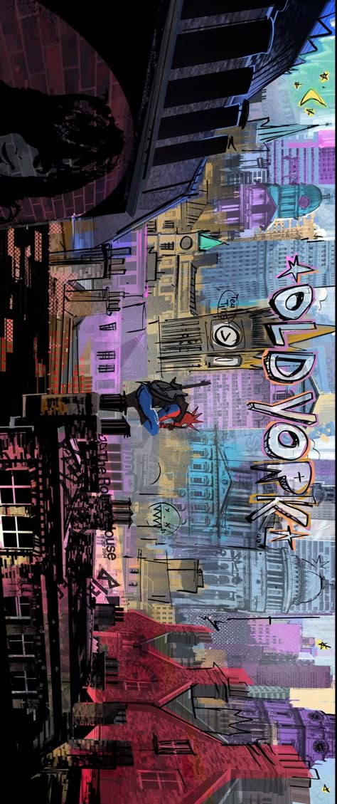 Poster Prints Aesthetic Spiderman, Iphone Wallpaper Miles Morales, Phone Backgrounds Spiderman, Comic Background Spiderman, Old York Spider Punk, Spider Man Atsv Background, Spider Man Across The Spider Verse Aesthetic Wallpaper, Spider Punk Wallpaper Desktop, Spider Across The Spider Verse Wallpaper