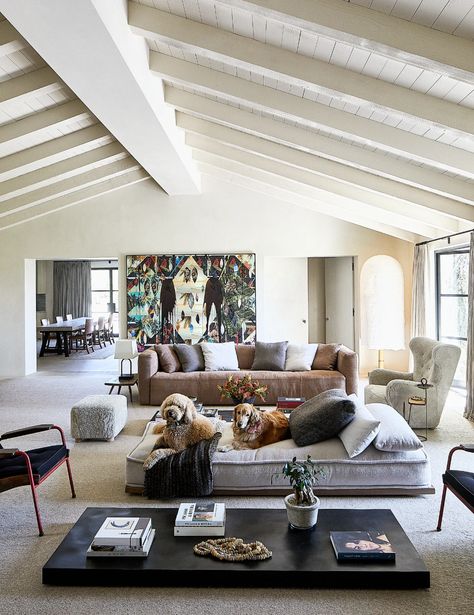 A Breakdown of Art & Furniture from Adam Levine’s House Tour - Grazia USA Clements Design, Chestnuts Roasting, Behati Prinsloo, Custom Chair, Vogue Living, Design Salon, Ranch Style Home, Style Deco, Adam Levine