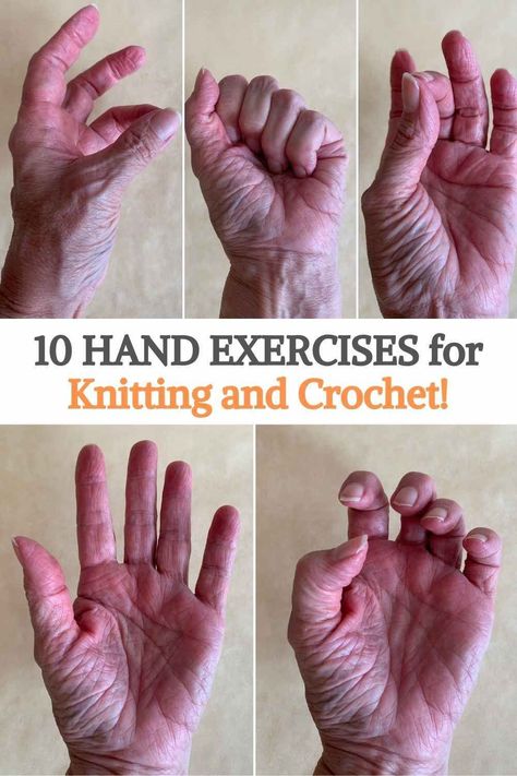 Stretches For Crocheters, Hand Stretches For Crochet, Crochet Hook Grips Diy, Crochet Open Finger Gloves, Crochet Gloves Half Finger, Sore Hands, Fantastic Video, Finger Exercises, Hand Exercises