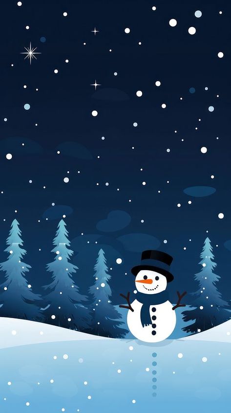 Snowman night christmas outdoors. AI generated Image by rawpixel. | free image by rawpixel.com / Sirikamon Suriyamonthon Snowman Phone Wallpaper, Cute Wallpaper Christmas, Snowman Wallpaper Iphone, Christmas Wallpaper Snowman, Cute Snowman Wallpaper, Christmas Snowman Wallpaper, Snowman Background, Xmas Background, Tree Border