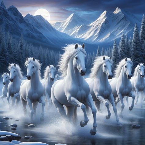 7 Horses Wallpaper, 7 White Horses Running Wallpaper, Seven White Horses Running, 7 White Horses, White Horse Wallpaper, Seven Horses Painting, 7 Horses Running Painting Vastu Wallpaper, Seven Horses, Beautiful Paintings Of Nature