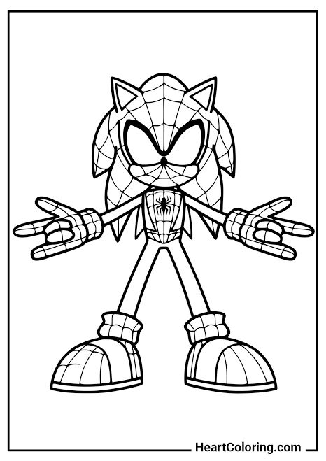 Sonic The Hedgehog Coloring Pages, Sonic The Hedgehog Coloring, Sonic Coloring Pages, Sonic Coloring, Sonic Knuckles, Ladybug Coloring Page, Rose Shadow, Shadow Sonic, Sonic And Shadow