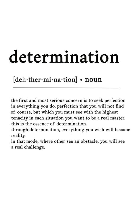 ❣Hey there! For now, these sizes are ratio: 2:3, 3:4, 4:5(only PDF) if you want any other changes other sizes different or files for example like JPG don't hesitate to contact me for more detalis via Etsy on inbox message. ❣Attention That is a DIGITAL DOWNLOAD, and you will not receive a physical item. #randomaestheticquotes #aetheticquotes #inspirationalaestheticquotes #quotesthathithardsotrue #printablewallartquotes #quotesforwalldecorbedroom #quotesforwalldecoroffice #inspirationalquotes Obsession Definition, Determination Definition, Determination Aesthetic, Vision Board Project, Definition Wall Art, Printable Wall Art Quotes, Board Pictures, Quotes Printable, Vision Board Pictures