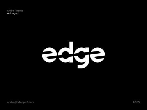 Edge - Wordmark Logo Design by Andrei Traista Animation Images, Enterprise Logo, Wordmark Logo Design, Web Design Typography, Hand Lettering Logo, Edge Logo, Lab Logo, Wordmark Logo, Logo Redesign