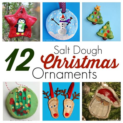 I love looking at all the beautiful glass and glittery ornaments that decorate the Christmas tree every year. But what i really love are the homemade decorations and kid-made ornaments that add that special touch to the holidays and home. Those are the ornaments you can look back on each year and remember what Christmas … … Continue reading → How To Make Salt Dough, Salt Dough Christmas Ornaments, Salt Dough Crafts, Salt Dough Recipe, Handprint Ornaments, Salt Dough Ornaments, Dough Ornaments, Food Ornaments, Angel Crafts