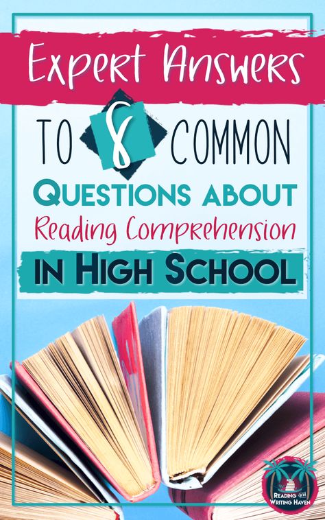 How to Address Gaps in Reading Comprehension in High School - Reading and Writing Haven How To Teach Reading, High School English Lessons, Teaching Lessons Plans, High School Reading, High School Writing, Teaching High School English, Teaching Literature, Secondary English, Secondary Teacher