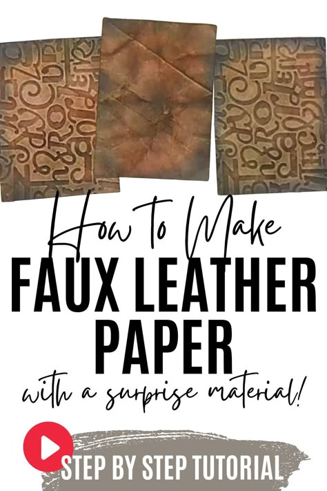 Packing Paper Crafts, Faux Leather Paper, Homemade Books, Card Making Tools, Handmade Journals Diy, Rolls Easy, Journals Diy, Altered Art Projects, Art Journal Techniques