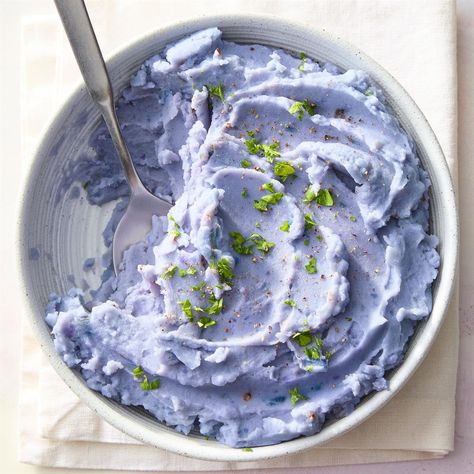 Purple Mashed Potatoes, Reheat Mashed Potatoes, Grain Dishes, Food Routine, Fresh Herb Salad, Turkey Side Dishes, Side Dish Salad, Make Mashed Potatoes, Mashed Red Potatoes