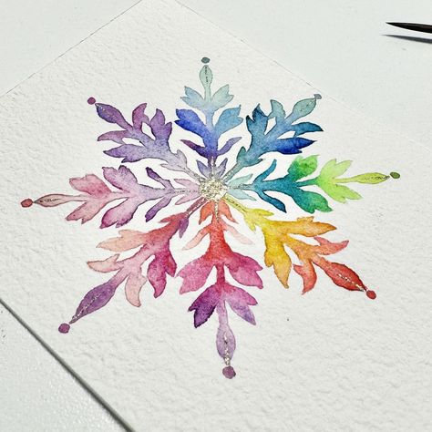 Surbhi Sethi | Embracing winter’s charm with another template from my brand new Snowflakes ebook! ❄️🤩 #watercolor #watercolorart #xmas #xmas2023… | Instagram Frozen Watercolor Painting, Watercolor Snowflake Tutorial, Snowflake Watercolor Paintings, Winter Watercolor Paintings Easy, Watercolour Snowflakes, Winter Watercolor Simple, Happy New Year Watercolor, Watercolor Sugar Cookies, Snowflake Watercolor