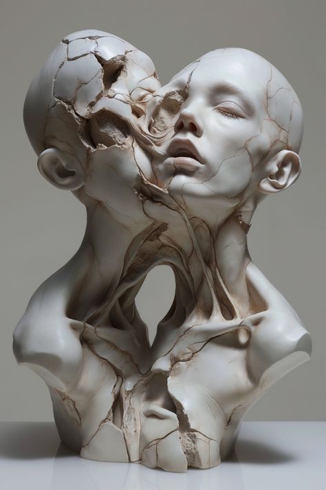 Faces Morphed Together Art, Human Mutation Art, Horror Pose Reference Photography, Human Form Sculpture, Grotesque Photography, Mythical Sculpture, Grotesque Aesthetic, Abstract Human Sculpture, Person Sculpture