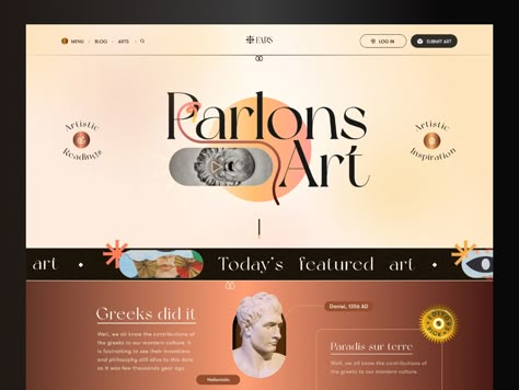 Painter Website Design Inspiration, Art Website Design, Blog Page Design, Ecommerce Landing Page Design, Blog Landing Page, Web Design Landing Page, Art Web Design, Mises En Page Design Graphique, Website Design Inspiration Layout