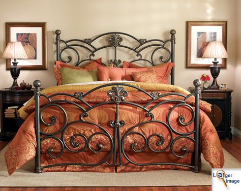 Wesley Allen Iron Bed, Cast Iron Bed Frame, Iron Bed Frames, Wrought Iron Headboard, Wrought Iron Bed Frames, Antique Iron Beds, Iron Headboard, Cast Iron Beds, Wrought Iron Beds