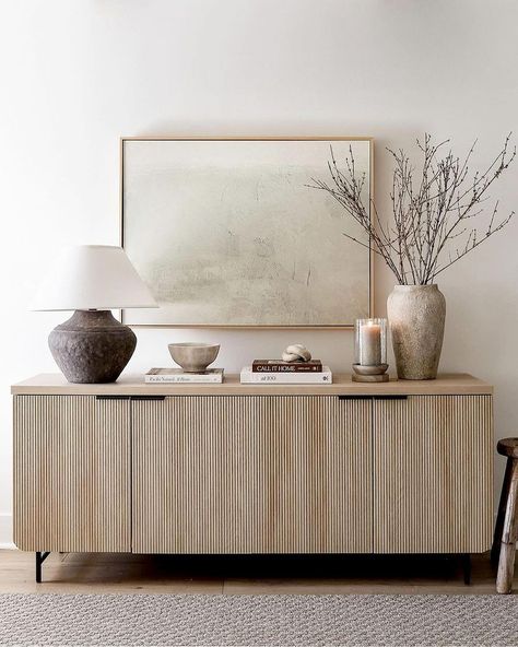 Amazon Home (@amazonhome) • Instagram photos and videos Office Console Table Decor, Entry Console Styling, Organic Modern Family Room, Console Table Decor Modern, Living Room Console Table Decor, Foyer Hallway Ideas, Hallway Console Table Decor, Styling Console Table, Entryway Table Styling