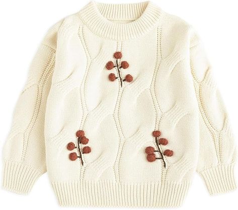 Amazon.com: Simplee kids Baby Girl Knit Sweater Round Neck Long Sleeve Toddler Pullover Sweatshirt Fall Winter Clothes 2T-6T Apricot: Clothing, Shoes & Jewelry Baby Christmas Sweater, Photography Indoor, Kids Winter Outfits, Personalized Sweater, Toddler Sweater, Outdoor Vacation, Laundry Bags, Baby Box