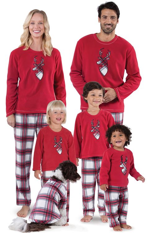 Fireside Plaid Fleece Matching Family Pajamas | Christmas | Occasion | Matching Family Sets | Pajamagram New Year Pics, Pajama Ideas, Christmas Family Pajamas, Pajamas For Teens, Plaid Pjs, Christmas Coat, Comfy Pajamas, Matching Family Christmas Pajamas