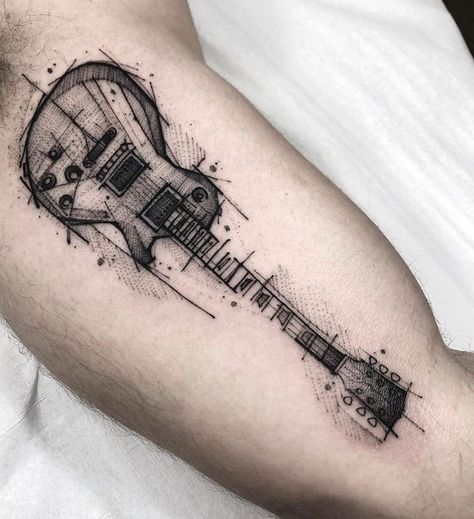 Music Guitar Tattoo, Guitar Tattoo Ideas, Guitar Tattoos, Acoustic Guitar Tattoo, Guitar Tattoo Design, Rock Tattoo, Tattoo Trend, Music Tattoo Designs, Guitar Tattoo