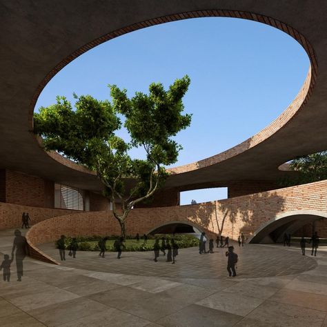 THE COURTYARDS SCHOOL Sanjay Puri Architects, Sanjay Puri, Award Poster, Designer Books, Library Cafe, Construction Engineering, India Architecture, Courtyard Design, Education School