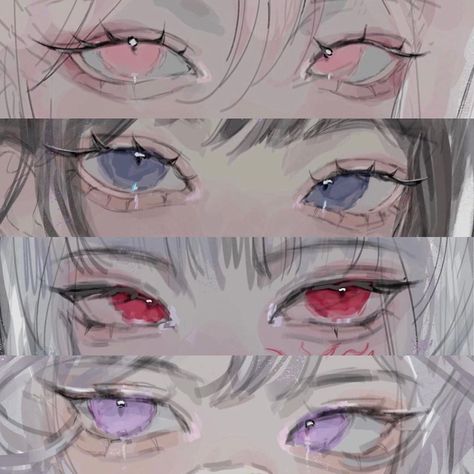 kaye on Instagram: “it’s my bday today so here’s an eye compilation 🥞 #eyes #eyedrawing #eyememe #wip #sketch #rkgk #illust #digitalart #myart #procreate…” Character Art Eyes, Anime Eyes Reference Sketch, Art Reference Eyes Anime, Anime Drawing Procreate, Character Eyes Reference, Eyes Refrence Art, Drawing Eyes Styles, Eye Anime Reference, Eye Inspo Art