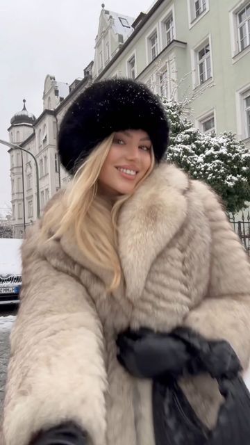 Fluffy Winter White Fur Coat For Winter, Chic Winter White Fur Coat, White Fur Coat Hat, Luxury Fluffy Fur Coat For Winter, Luxury White Winter Fur Coat, White Fur Coat, Grey Fur, Girly Decor, Snow Outfit