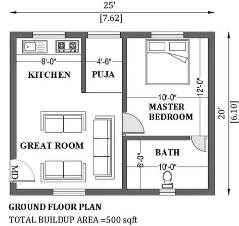 #cadbull #autocad #architecture #houseplan #vastushastra #vastu #facade #2ddrawing #2dhouse #autocaddrawing #builtup #floorplan #masterbedroom #bath #pujaroom #greatroom #kitchen #breakfast #drwing #modernhome #home 500 Sqft House Plan, 2d Autocad Drawing, Drawing House Plans, Floor Plan With Dimensions, Interior Design Basics, Small Office Design Interior, 2d Floor Plan, Simple Floor Plans, Indian House Plans