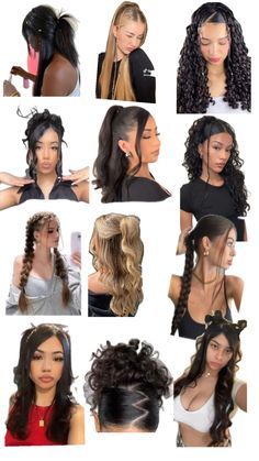 Updo Hairstyles For Long Hair Wedding, Hairstyles Creative, Hairstyles For 2a Hair, Hairstyles For Wavy Thick Hair, Hair Styles For Wavy Hair Long, Curly Hairstyles 2000s, Hairstyle Videos Tutorials, Photo Shoot Hairstyles, Hairstyles For