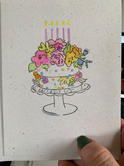 🎨🌟 Handmade Watercolor Birthday Card - A Splash of Joy! 🌟🎨 Wish them a happy birthday with one of three birthday cards! All colors can be customized to your wishes and the cards are blank on the inside or send me a message for a custom message to be added inside.  Design number 1) loads of candles and sparkles.  2) vintage floral (with three candles) 3) spring flower cake 4) happy birthday poppies When you make a purchase, make sure to message me, your choice!  Celebrate birthdays in style with our one-of-a-kind handmade watercolor birthday card! Each card is a vibrant masterpiece, featuring a unique blend of colorful swirls and delicate brushstrokes that capture the essence of joy and festivity. Whether it's for a loved one or a special friend, this card adds a personal touch to their Homemade Birthday Cards Pop Up, Handmade Birthday Card For Girlfriend, Personal Birthday Cards, Digital Art Birthday Card, Homemade Grandma Birthday Card, Happy Birthday Mom From Daughter Cards, Diy Birthday Cards For Daughter, Birthday Card Simple Handmade, Happy Birthday Gift Card Ideas