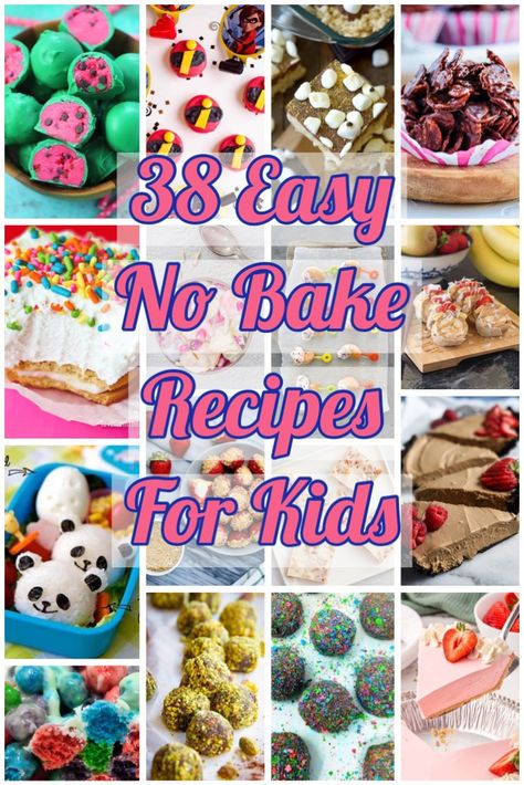 Making three meals a day for the whole family is hard enough let alone snack time. That’s why I love easy recipes I can make for the kids in no time that are a bit every time. This list of 38 no-bake treats include cookies, other desserts, and a few savory ones at the bottom. Kids Cooking Recipes Easy No Bake, Kitchen Fun With My 3 Sons Easy Recipes, Easy Summer Bake Sale Ideas, No Bake Food For Kids To Make, 4h Food Project Ideas, Cooking For Kids Easy No Bake, Classroom Cooking Ideas No Bake, Kids Cooking Recipes Desserts, Bake Sale Ideas For Kids