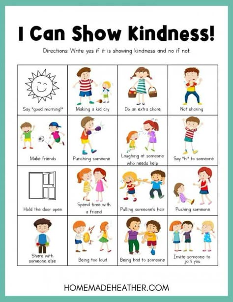 Kindness Chart Preschool, Preschool Friendship Theme Free Printables, Kindness Bingo Free Printable, Kindness Bingo Printable, Acts Of Kindness Preschool Activities, Acts Of Kindness Crafts For Preschool, Kindness Bible Craft, Be You Book Activities, Kindness Curriculum Preschool