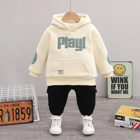 PLAY Boys two-piece hoodie - TrippleExpress Kids Fashion Boy Outfits, Trendy Kids, Baby Boy Fashion, Boys Hoodies, Boys Clothes Style, Girls Fashion Clothes, Kids Sweater, Sweater Set