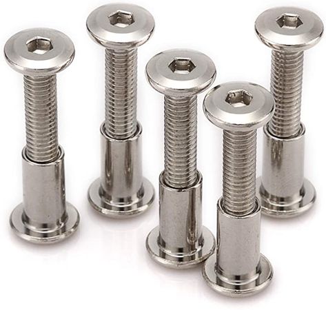 Amazon.com: Anmas 20pcs M6 Length 30mm Furniture Joint Connector Bolt & Cap Nut Kit Use for Cot Bed Crib Bolts Hex Drive Socket Cap Bolts - Hex Socket Screws Head: Home Improvement Cherry Wood Furniture, Bed Crib, Bookcase Wall Unit, Nut Bolt, Cot Bed, Nickel Plating, Screws And Bolts, Wood Accessories, Cot Bedding