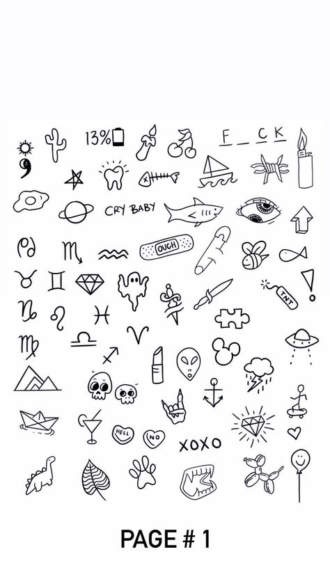 Ready to use tattoo stencils, pre made tattoo stencil sheets, stick and poke tattoo stencils Made Tattoo, Stick Poke Tattoo, Beginner Tattoos, Aesthetic Tattoos, Sharpie Tattoos, Hand Doodles, Small Pretty Tattoos, Simple Tattoo Designs, Stick N Poke Tattoo