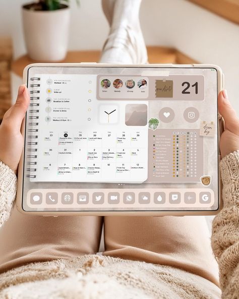 A minimalist beige theme for your iPhone and iPad.

This theme features simple, flat icons in a neutral beige color. It's perfect for those who want a clean and uncluttered look on their devices.

Download now and give your devices a stylish new look!

Available for iOS 17 and up.

[Link to Aesthetic Ipad Theme, Iphone Icons Aesthetic, Pink Gif, Icon Transparent, Ipad Design, Homescreen Icons, Notion Icons, Ipad Organizer, Ipad Inspo