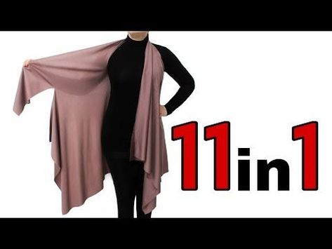 No Sewing! Cut in 2 Min, Wear in 11 Different Ways!❤️As vest, dress, skirt, blouse No Sew Dress Diy, No Sew Vest, Infinity Dress Pattern, Infinity Skirt, Wrap Dresses Diy, Diy Wrap Dress, Diy Vest, Unique Sewing Patterns, Convertible Clothing