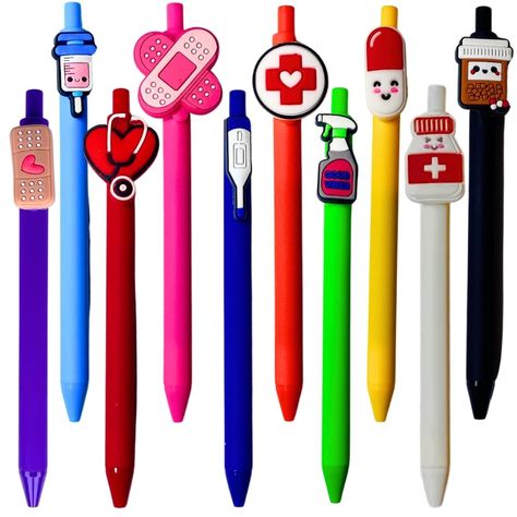 PRICES MAY VARY. 10 Unique and Fun Designs: These nurse pens feature unique and fun designs that are perfect for anyone in the nursing field. The designs range from cute and whimsical to more professional and elegant, making them suitable for a wide range of settings. High-Quality Construction: These pens are made from high-quality materials, ensuring that they are durable and long-lasting. They are constructed with precision and care, ensuring that they write smoothly and easily. Comfortable to Nursing Bulletin Boards, Lanyard Keychain Diy, Nurse Pens, Student Essentials, Nursing Ideas, Medical Assistant Student, Nursing School Gifts, Nurse Aesthetic, Appreciation Gift Ideas